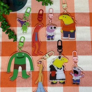 Smiling friends acrylic keychains