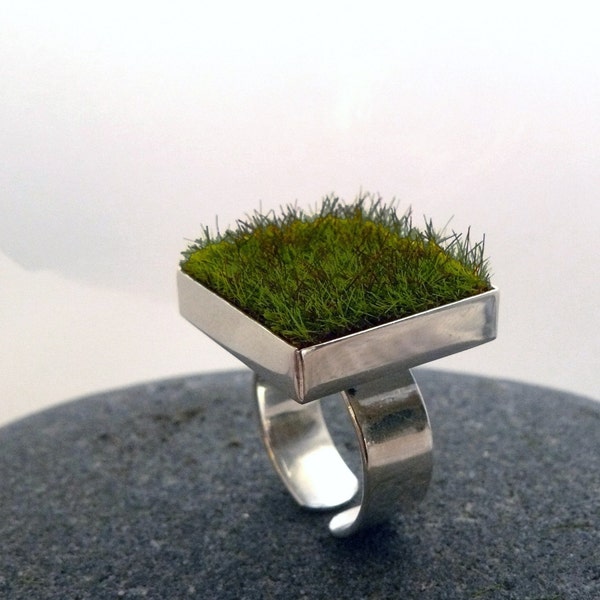 Gather, Square Moss Ring