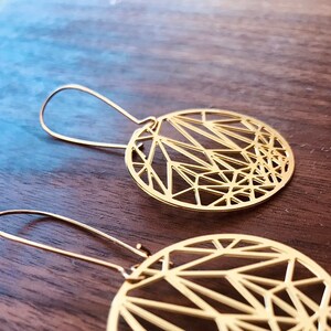 Matrix, Earrings in Brass image 2