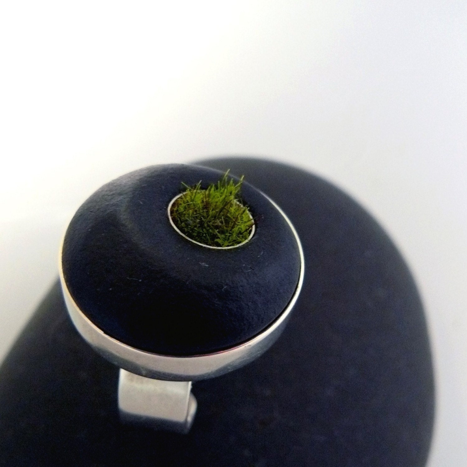 Set in Stone Moss Ring Etsy
