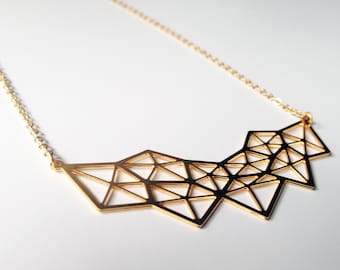 Fascial Matrix, Necklace in Gold