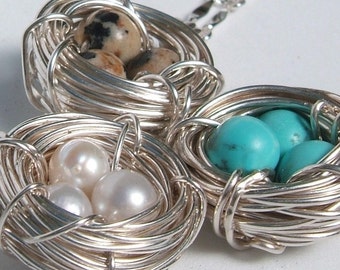 Mother Bird Nest Necklace