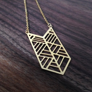 All the Right Angles, Necklace in Gold or Silver image 1