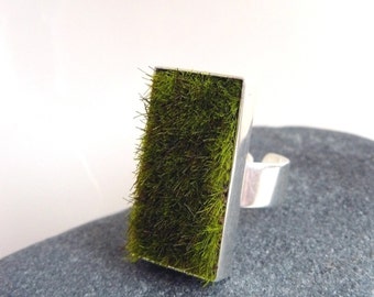 Gather, Rectangle Moss Ring