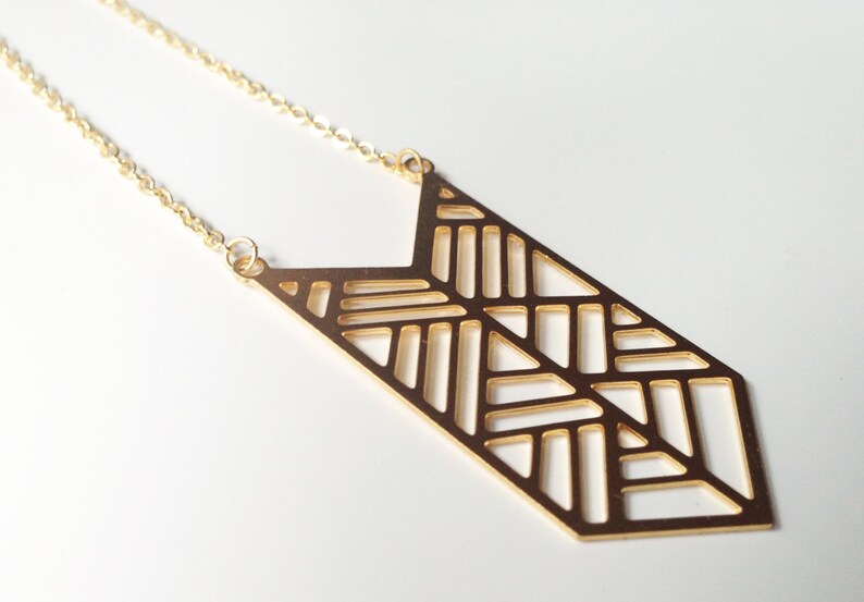 All the Right Angles, Necklace in Gold or Silver image 2