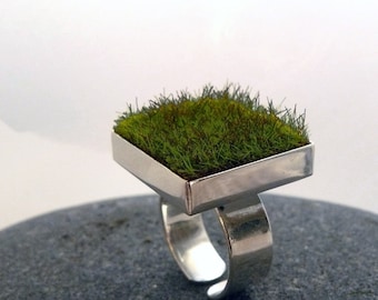 Gather, Square Moss Ring