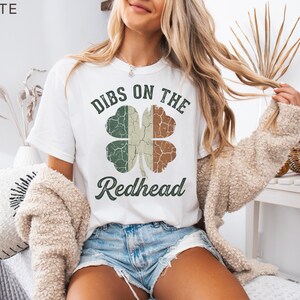 Comfort Colors Dibs On The Redhead Shirt Irish Shamrock Flag Tee St Patrick’s Day Vintage Irish Pride Shirt image 9