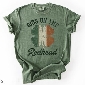 Comfort Colors Dibs On The Redhead Shirt Irish Shamrock Flag Tee St Patrick’s Day Vintage Irish Pride Shirt image 7