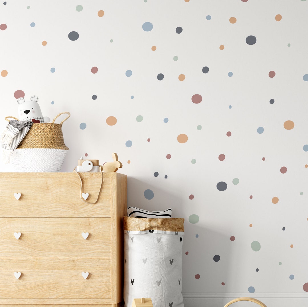 Boho Polka Dot Nursery Wall Stickers: Removable Kids Room Decals - Etsy