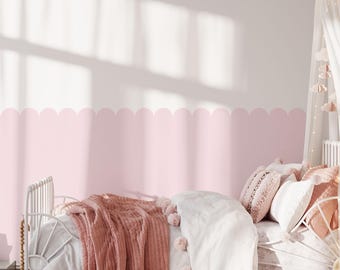 Scalloped Wall Panels: Boho Nursery Decor, Peel & Stick Decals