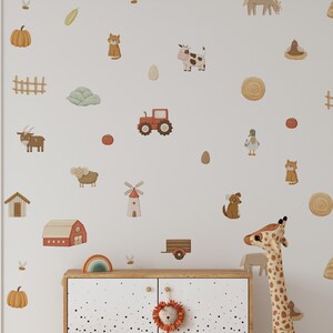 Farm Animals Wall Decals: Tractor Nursery Decor, Removable Stickers image 5