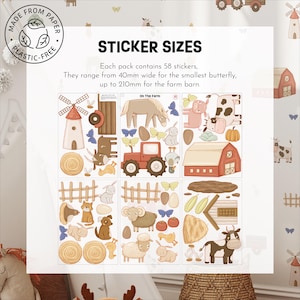 Farm Animals Wall Decals: Tractor Nursery Decor, Removable Stickers image 2