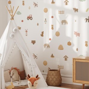 Farm Animals Wall Decals: Tractor Nursery Decor, Removable Stickers image 6