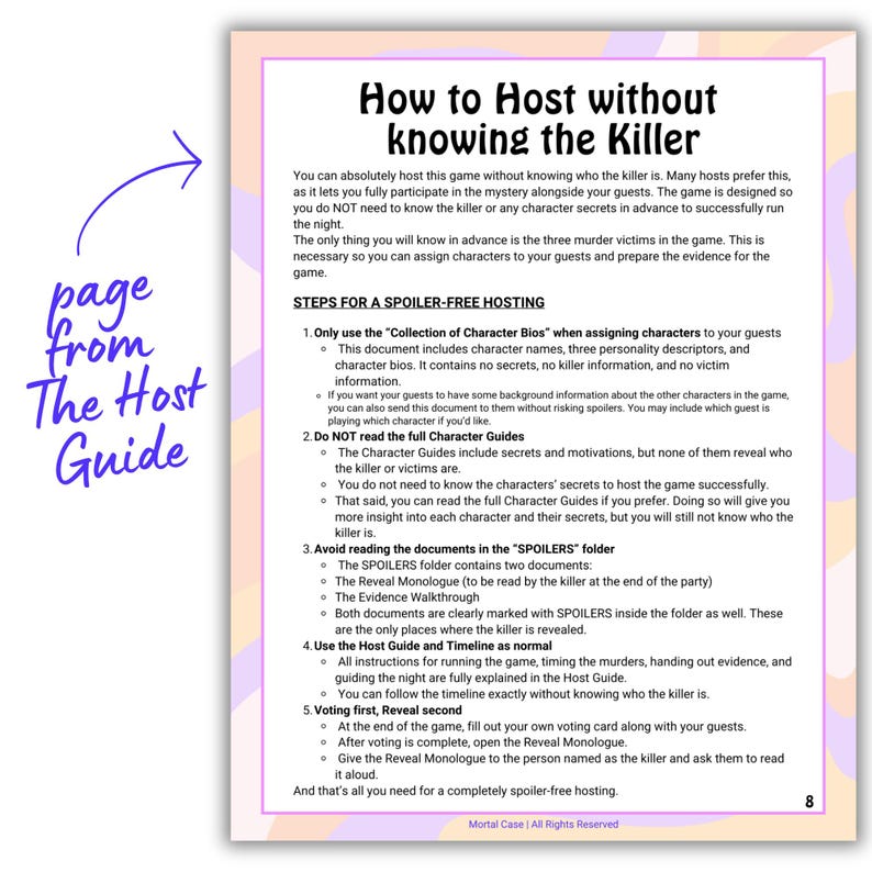 8-20 Player Disco Party Murder Mystery Game for Adults, Fun Multiple Murder Mingling Game, Printable Kit, 1970s Theme Whodunit Dinner Party image 18