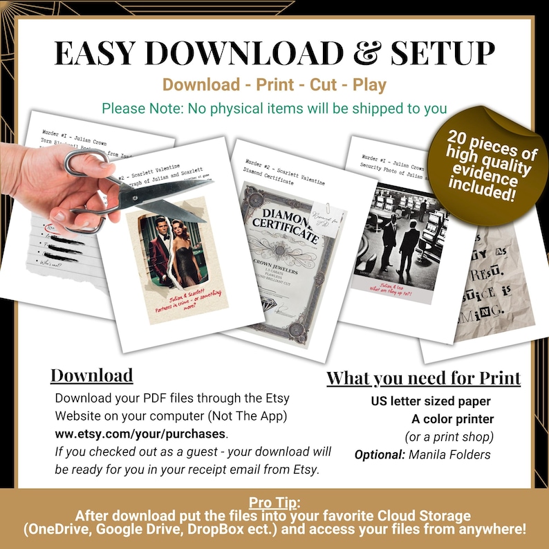 8-20 Player Casino Party Murder Mystery Game for Adults, Fun Multiple Murder Mingling Game, Printable Kit, Vegas Theme Whodunit Dinner Party image 5