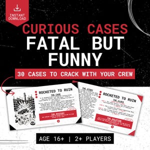 Mini jeu de meurtre et d'énigme, jeux de société amusants pour adultes pour 2 joueurs et plus, pour la famille, les amis, les collègues ou la consolidation d'équipe, numérique et imprimable
