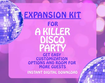 EXPANSION KIT for A Killer Disco Party, 1970's themed Murder Mystery Game for Adults, Print at Home Party Kit, Instant Digital Download PDF