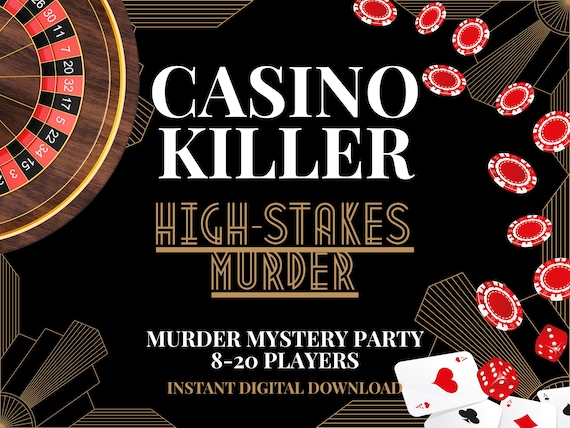 8-20 Player Casino Party Murder Mystery Game for Adults, Fun Multiple Murder Mingling Game, Printable Kit, Vegas Theme Whodunit Dinner Party