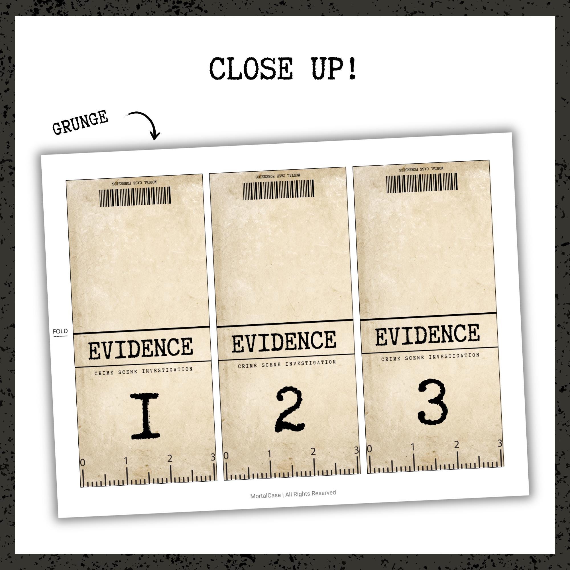 Numbered Evidence Tags for Murder Mystery Game, Authentic Crime Scene ...