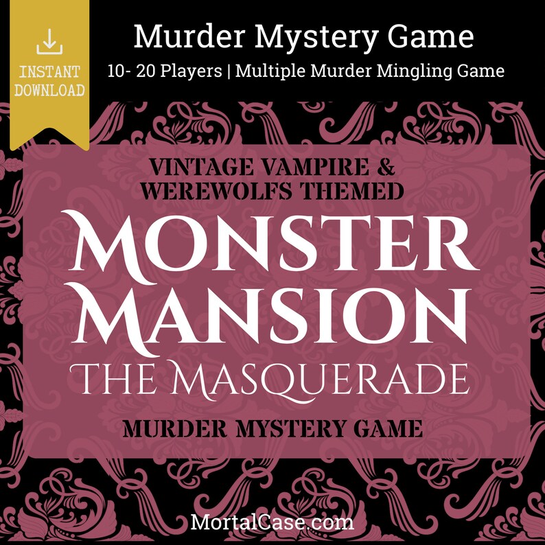 1020 Player Murder Mystery Game for Adults, Monster Mansion Murder