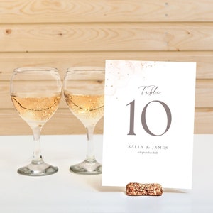 Modern Boho Table Numbers, Wedding Stationery Canva Template, Terracotta Watercolor Table Number, Printable 3x5 4x6 5x7 Table Numbers, WED01