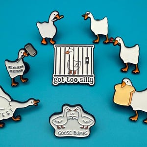 Be Goose do Crime Pins, Sammeln, Lustige Pins Gänse mit Toast, Peace, Goose, Crime, Funny,