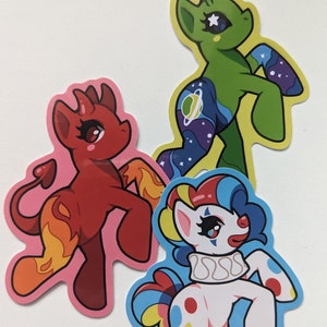 Mis ponis extraños / Pegatinas de vinilo brillante