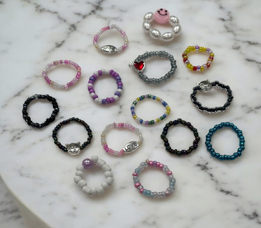 Seed Bead Rings Assorted Varieties and Sizes - Etsy
