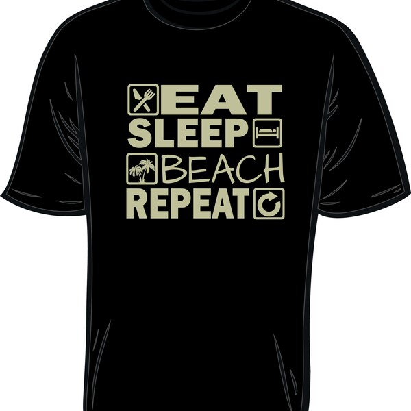 Eat Sleep Beach Tshirt