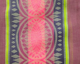 Tribal Stripe Cotton Fabric by the Yard – Multicolor Woven Material, 48” Wide