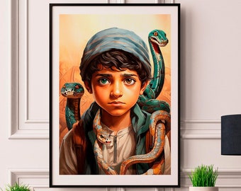 Portrait Salahaddin Dance of the Desert Serpents (Sad Childrens Art)