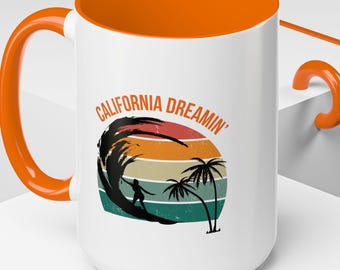 California Dreamin 'Kaffeetasse: Surf Beach Theme, 11/15 oz Keramik