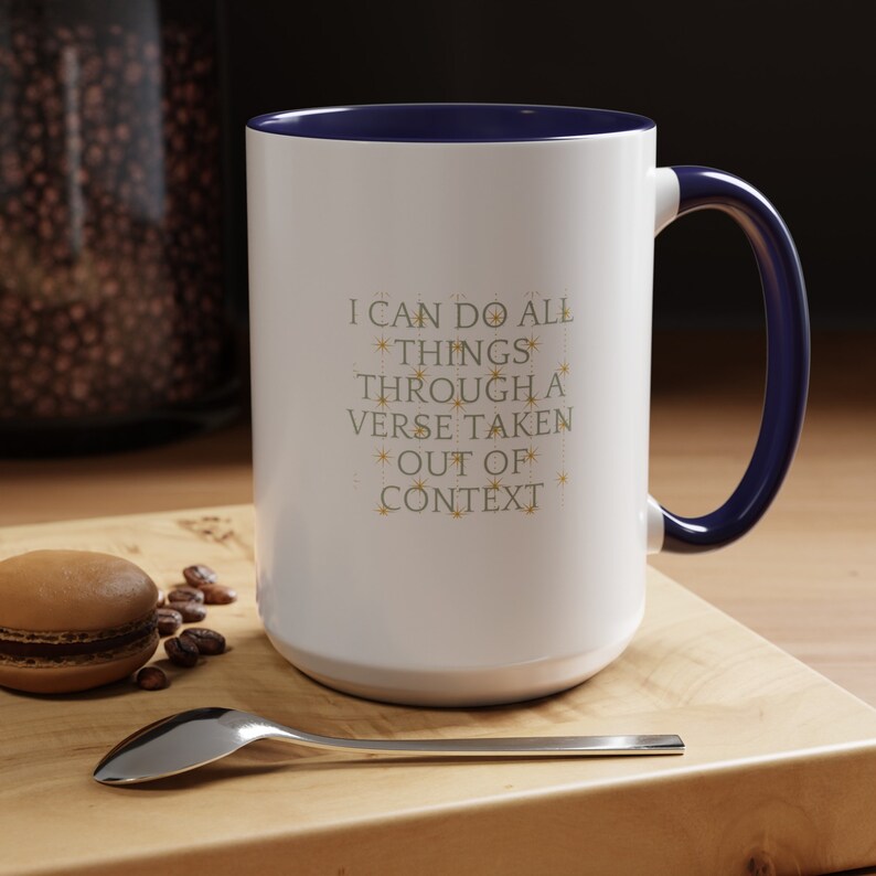 Sarcastic Christian Coffee Mug: "Out-of-Context Verse" Humor image 6