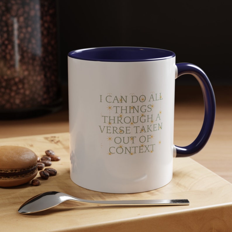 Sarcastic Christian Coffee Mug: "Out-of-Context Verse" Humor image 3