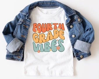 Third Grade Vibes Youth Shirt, 3rd Grade Back to School Tee, First Day of School 3rd Grade, Third Grade Girls Shirt, Kids Grade Level Shirts