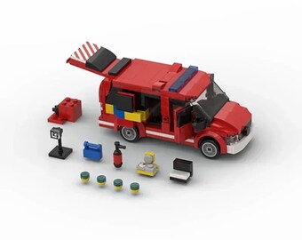 Furgoneta de ambulancia / Juego de ladrillos de construcción / Compatible con Lego / Regalo perfecto para entusiastas de los automóviles