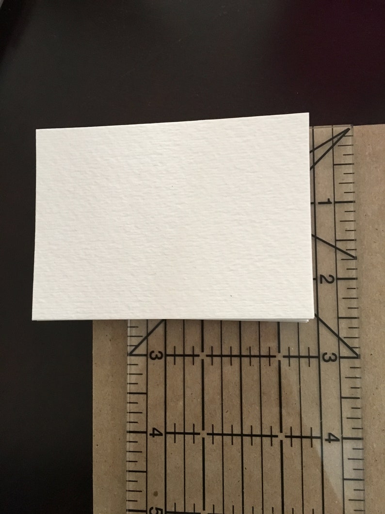 50 Blank ACEO ATC Artist Trading Cards Watercolor Cardstock, Cut To 2.5 x 3.5, 140lb/300gsm image 4