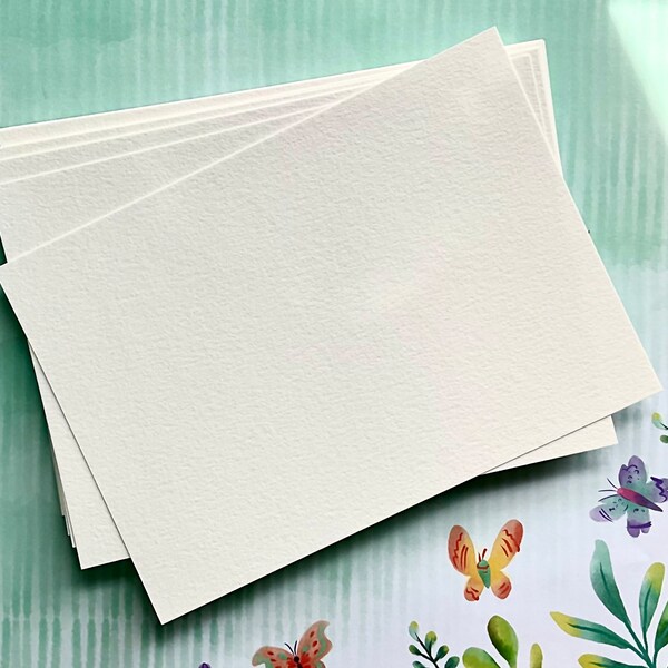 30 Blank Watercolor Cards Size 5x7 in. 140lb Cold Press Cardstock, DIY Greeting Cards, Cardmaking Supplies, Blank Panel Cards