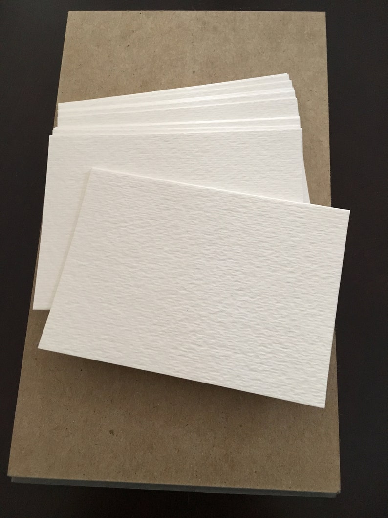 50 Blank ACEO ATC Artist Trading Cards Watercolor Cardstock, Cut To 2.5 x 3.5, 140lb/300gsm image 2