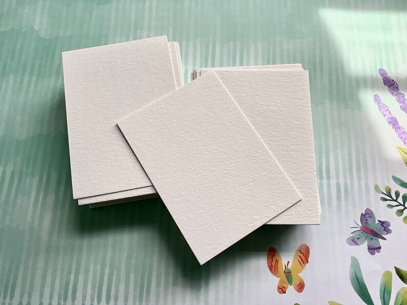 300 Blank Watercolor Cards For ACEO, ATC, Artist Trading Cards 2.5 x 3.5 140lb Cold Press Cardstock, DIY Tags, Cardmaking image 3