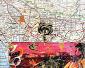 Capturing the Transitory: Seduced by L.A. an accordion book  about Los Angeles, art book, artists book, original text, Los Angeles, OOAK