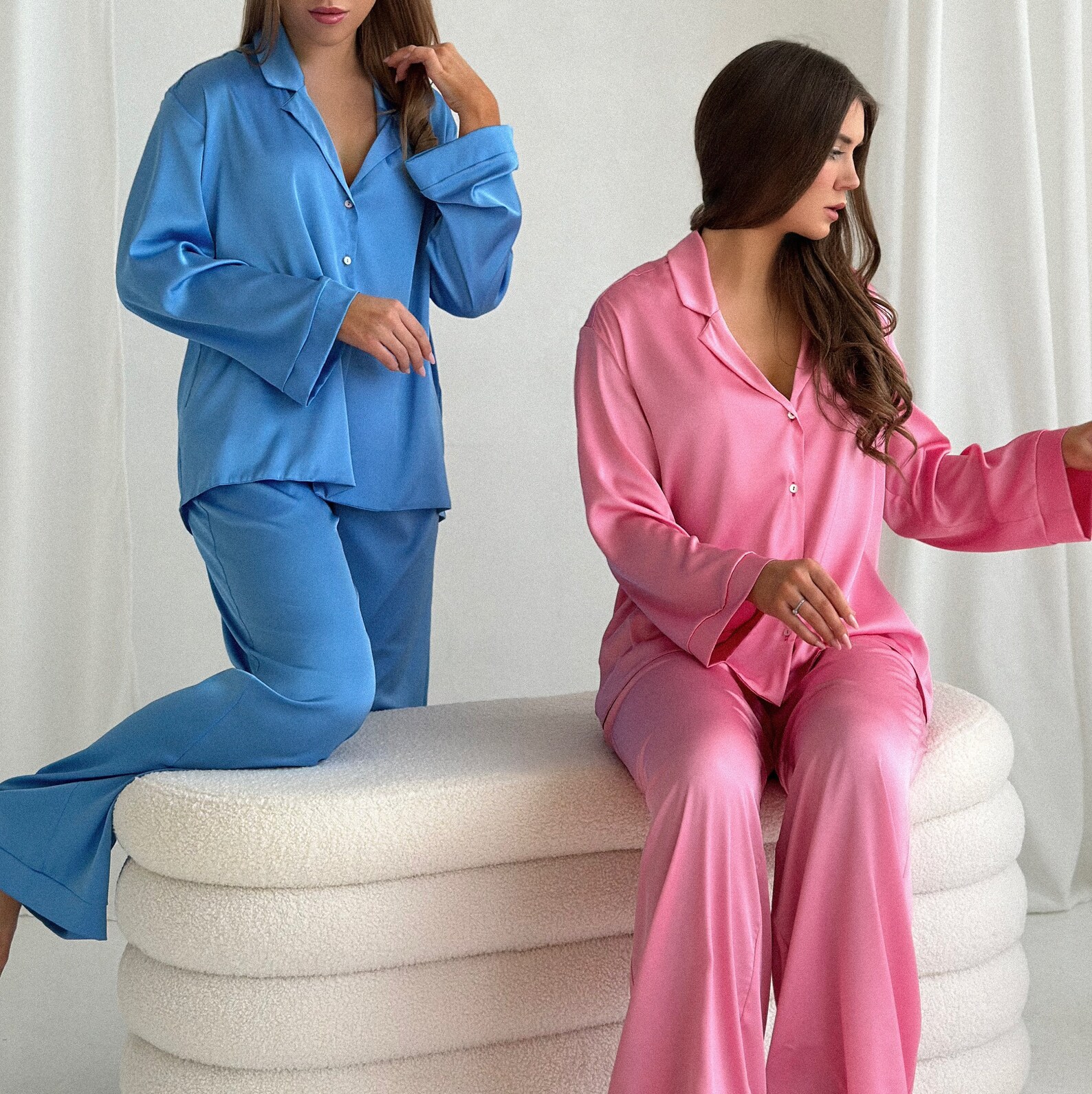 SILK STRIPE LOUNGE SET main image 0