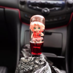 Custom Sakura Car Shift Knob / Automobile Resin Ornament / Custom Name / Naruto Anime Figure / Customizable Gift Accessories / Handmade Art