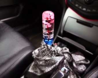 Custom Sakura Car Shift Knob / Automobile Resin Ornament / Custom Name / Flowers Anime Figure / Customizable Gift Accessories / Handmade Art