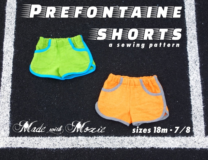 Prefontaine Shorts Sewing Pattern: Kid sizes 18 months through 7/8 image 1