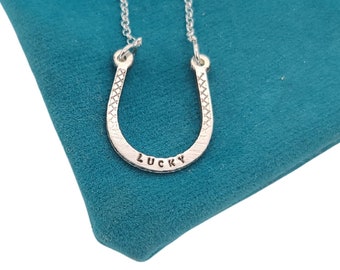 Silver Lucky Horseshoe Necklace