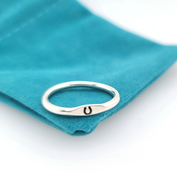 Silver Horseshoe Ring, Lucky Horseshoe Ring