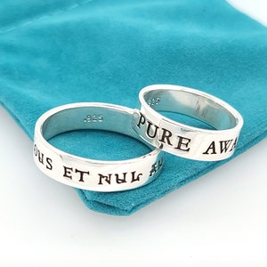 Mens Ring, Jewelry for Men, custom made WIDE ring band, sterling silver ring, personalized ring, posey ring