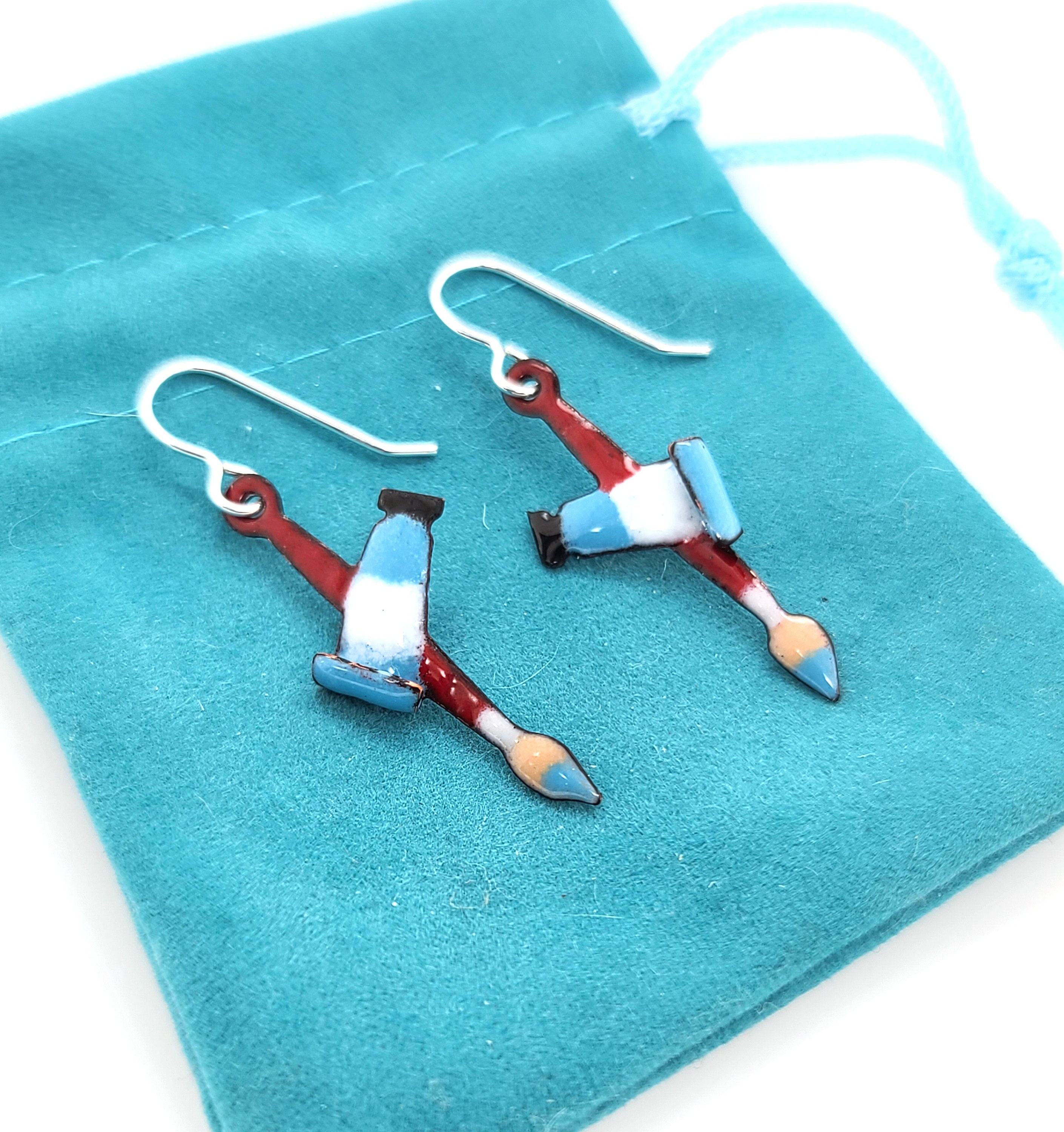 Paintbrush Earrings Gift for painters and artists Etsy