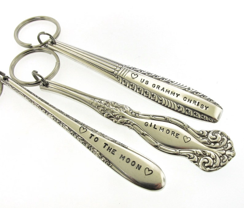 Custom Key Chain Vintage Key Chain Stamped Message on Etsy